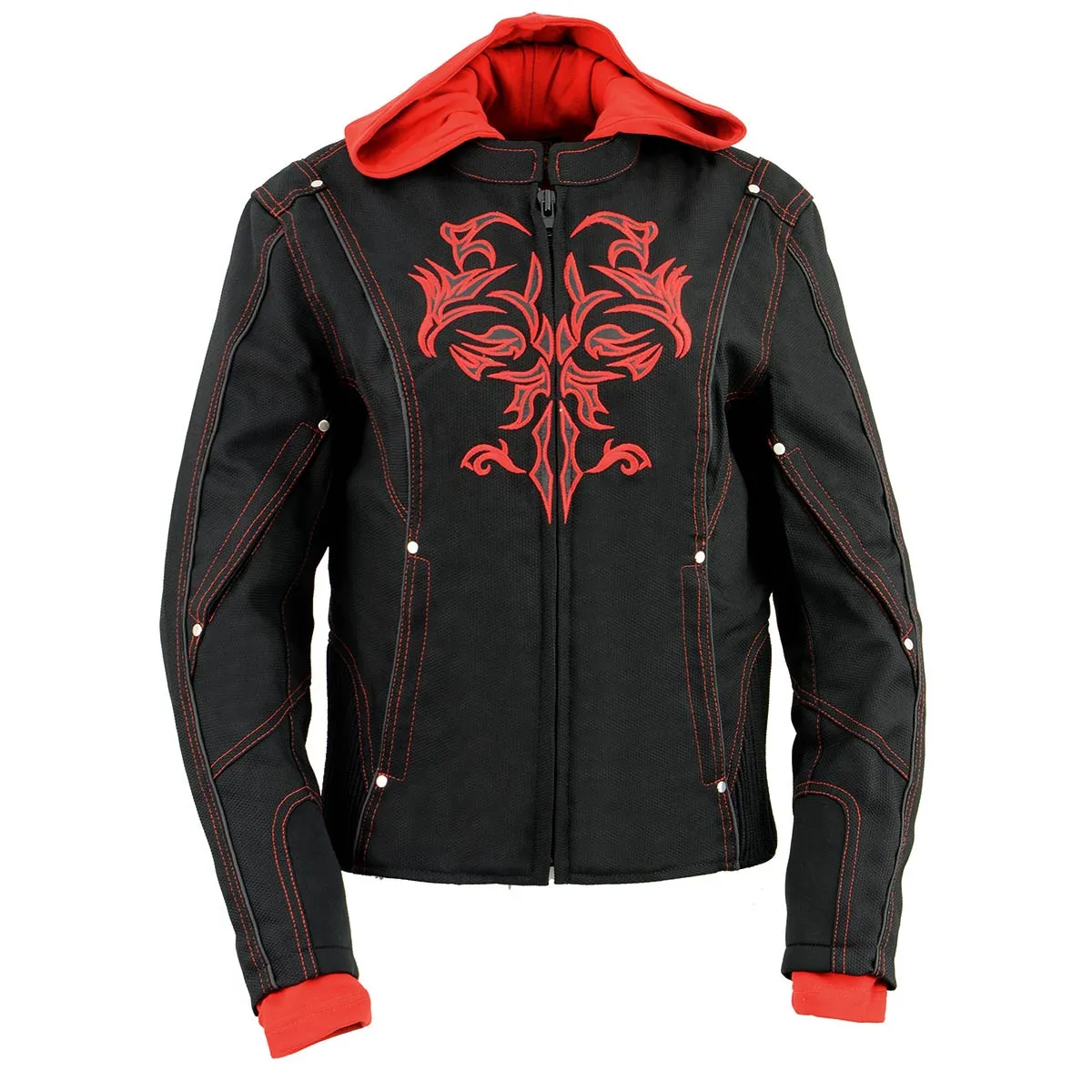 NexGen SH1939 Women's 'Reflective Tribal' Red and Black 3/4 Textile