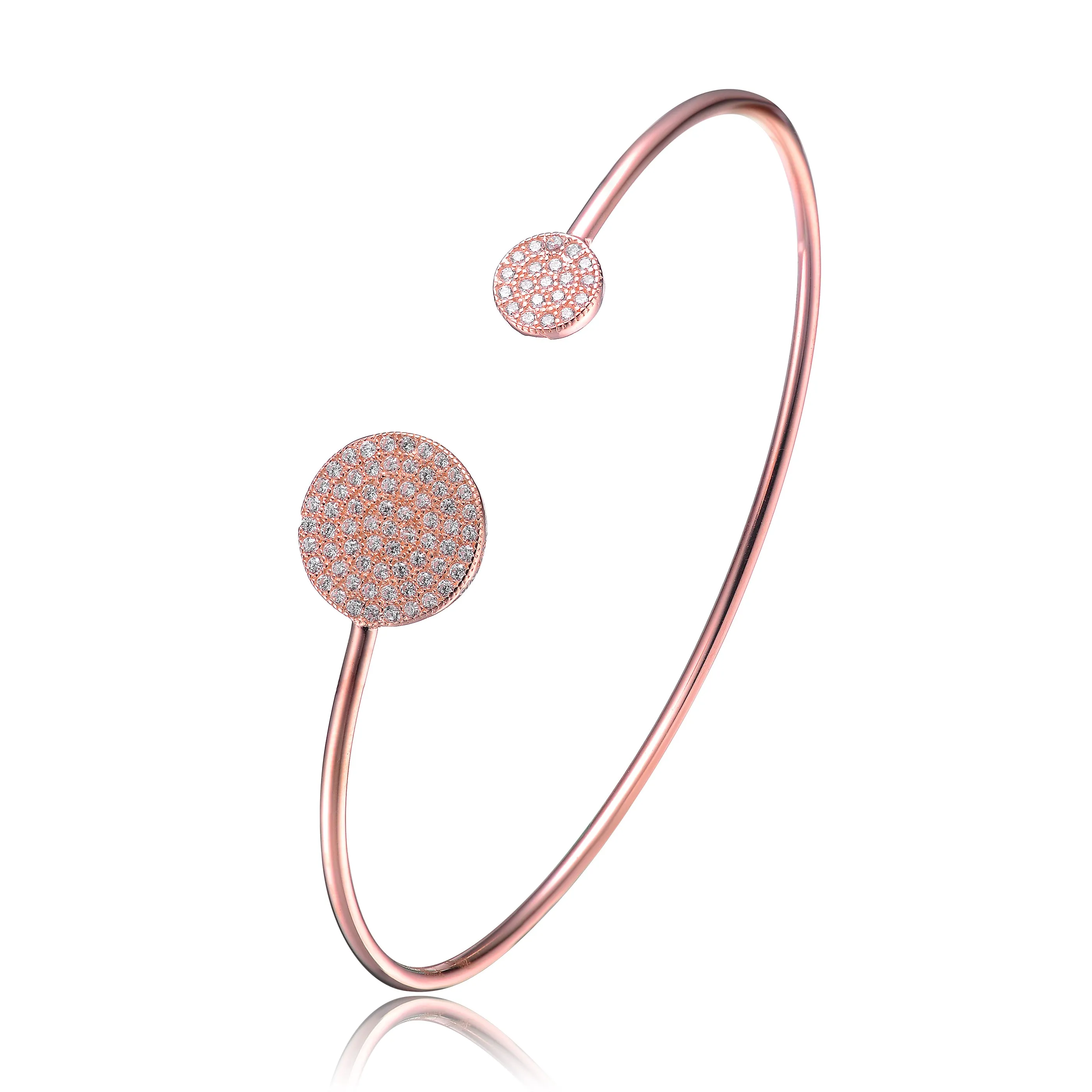 Nicolette Double Solid Circle Bangle