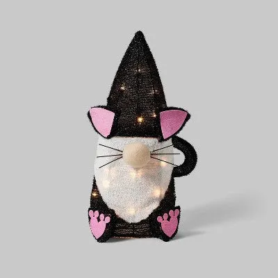 Open Box - 18.5" Incandescent Cat Gnome Halloween Novelty Sculpture Light - Hyde