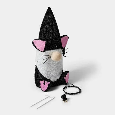 Open Box - 18.5" Incandescent Cat Gnome Halloween Novelty Sculpture Light - Hyde