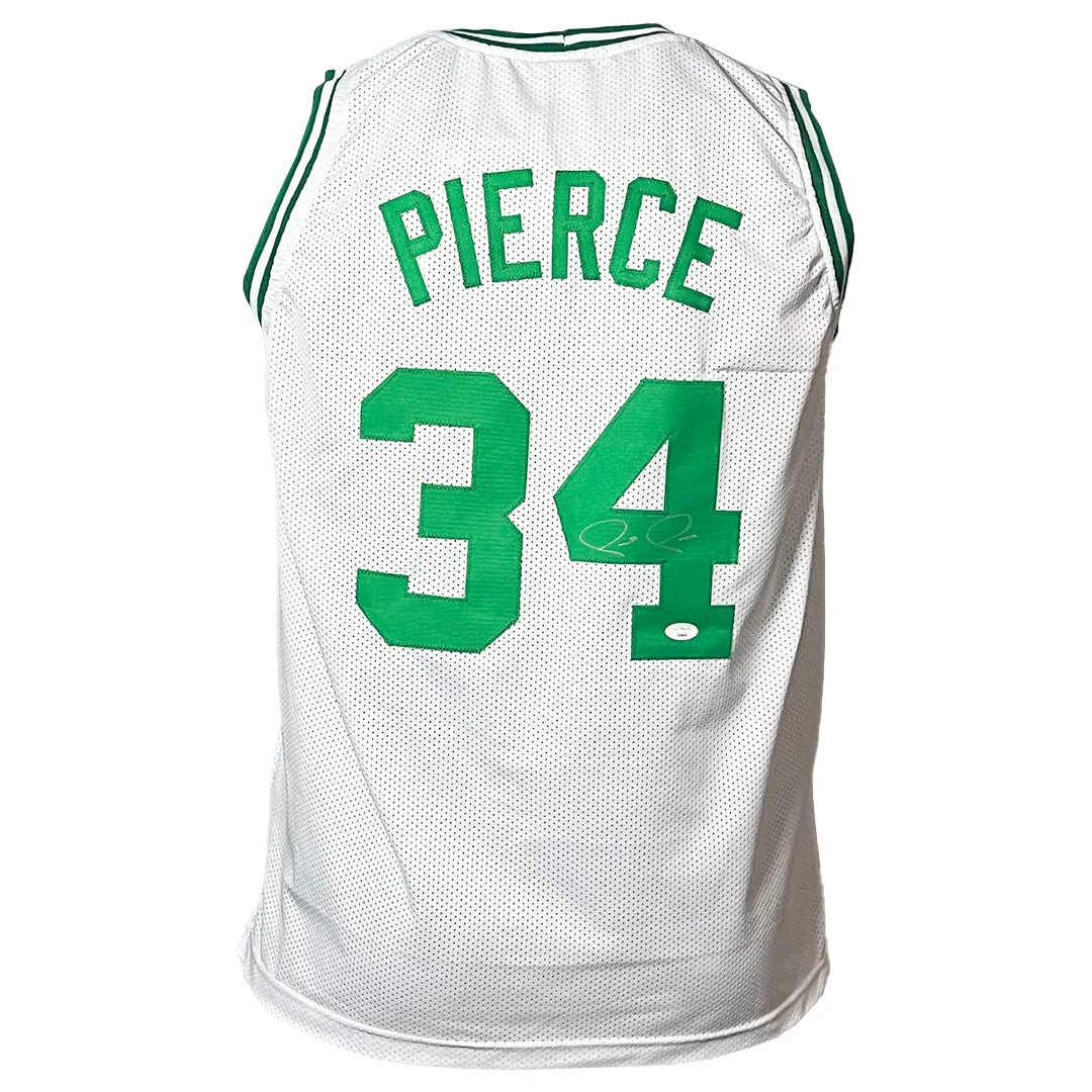 Paul Pierce Signed Boston White Basketball Jersey (JSA)