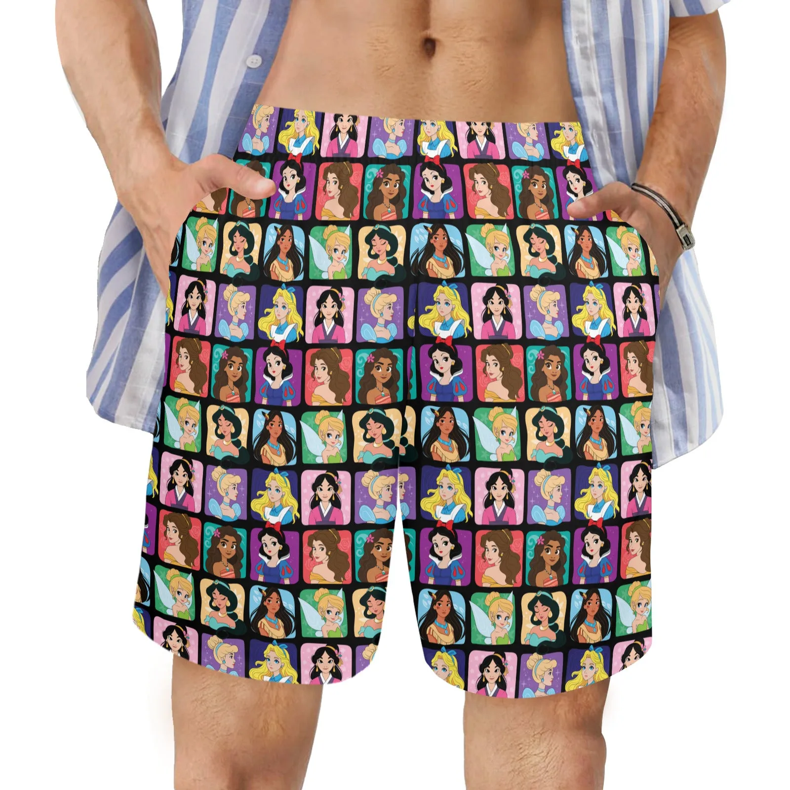 Princess Portraits Men's Swim Trunks Swimsuit