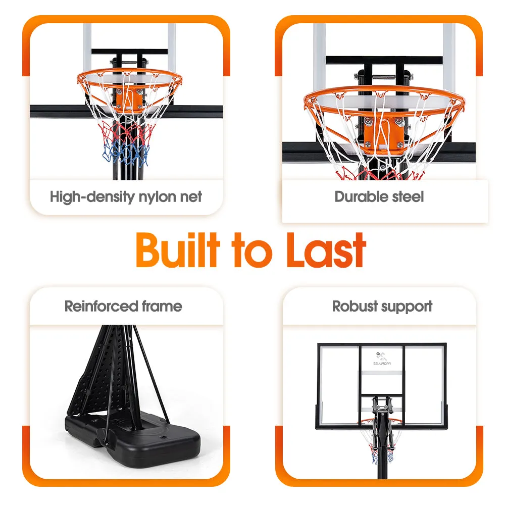 ProPulse Professional Basketball Hoop Stand 2.45M-3.05M Height Adjustable