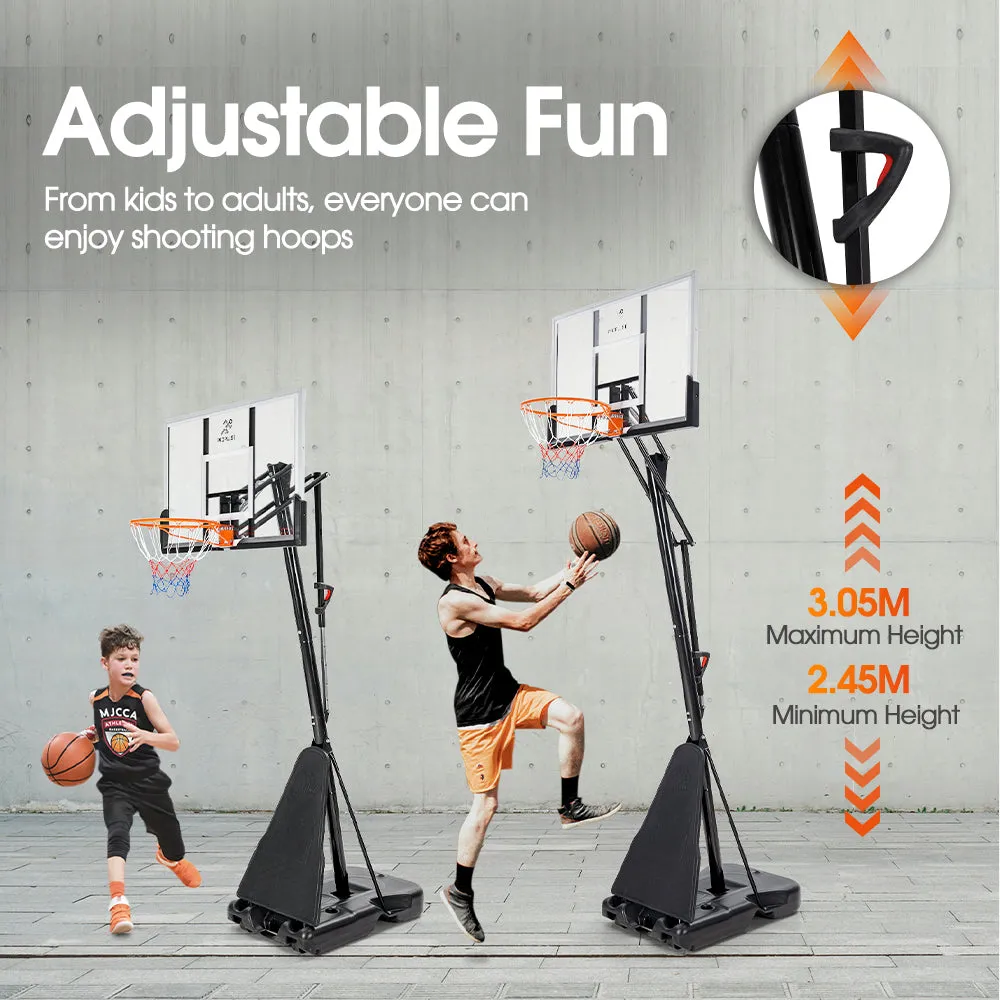 ProPulse Professional Basketball Hoop Stand 2.45M-3.05M Height Adjustable