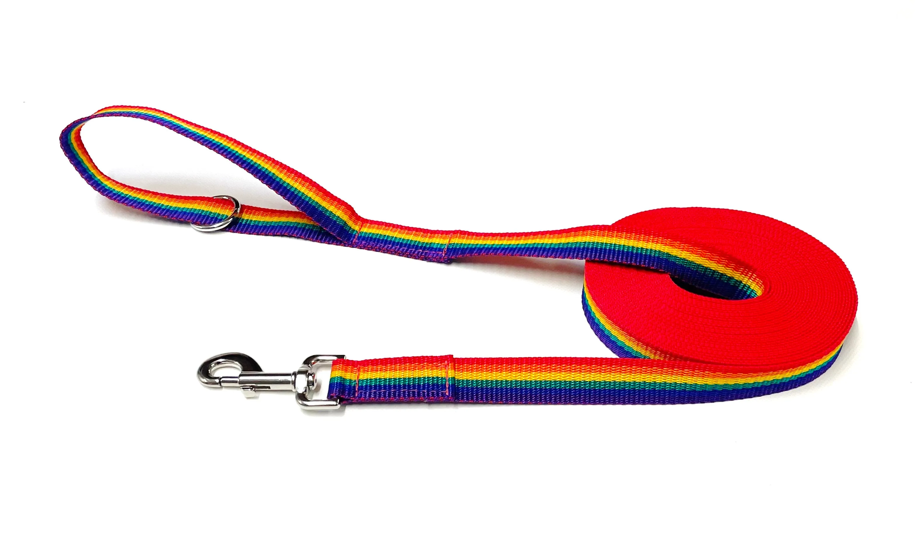 Rainbow Dog Training Leads Long Line Tracking Recall 25mm Wide