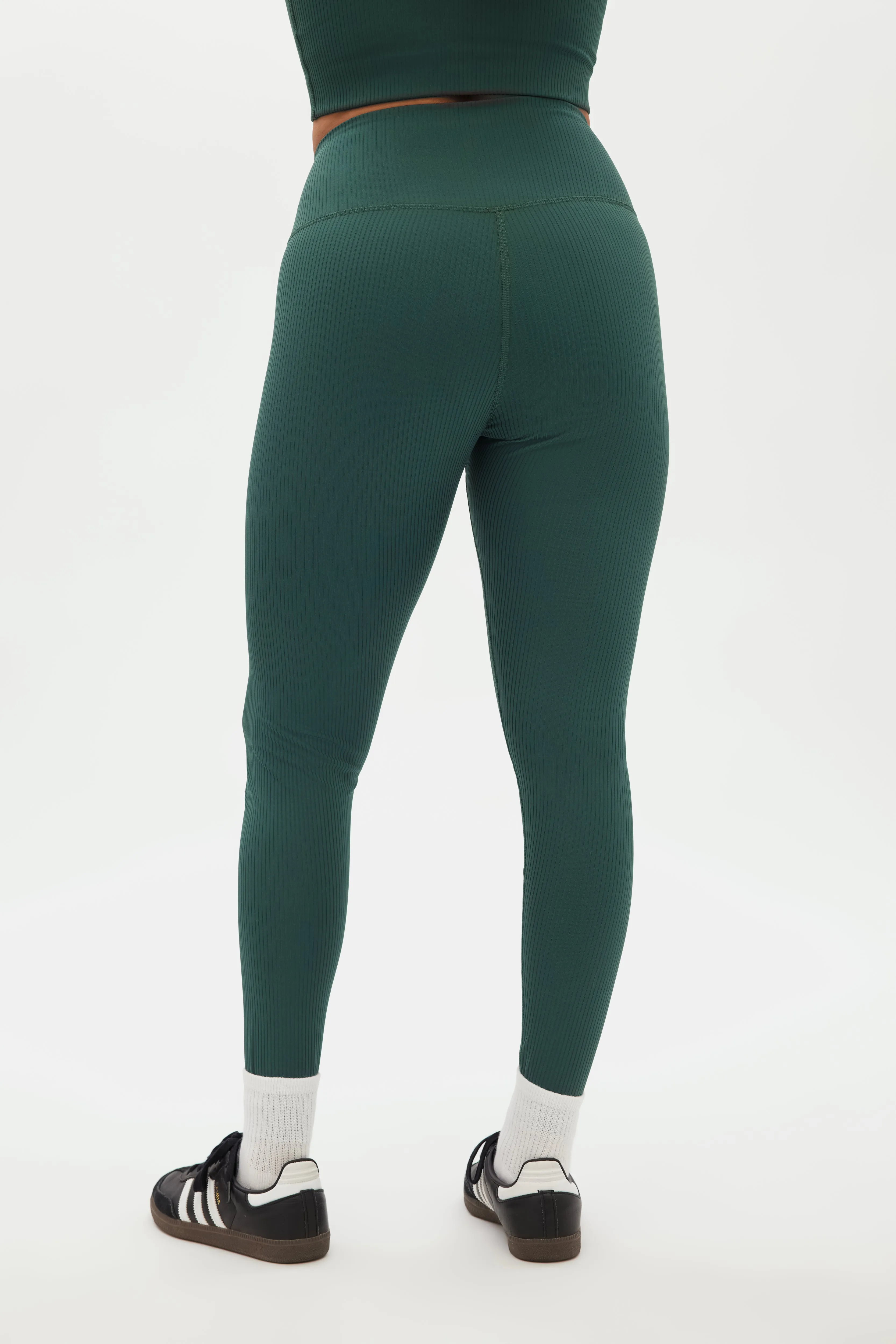 RIB Full-Length High-Rise Legging -Moss