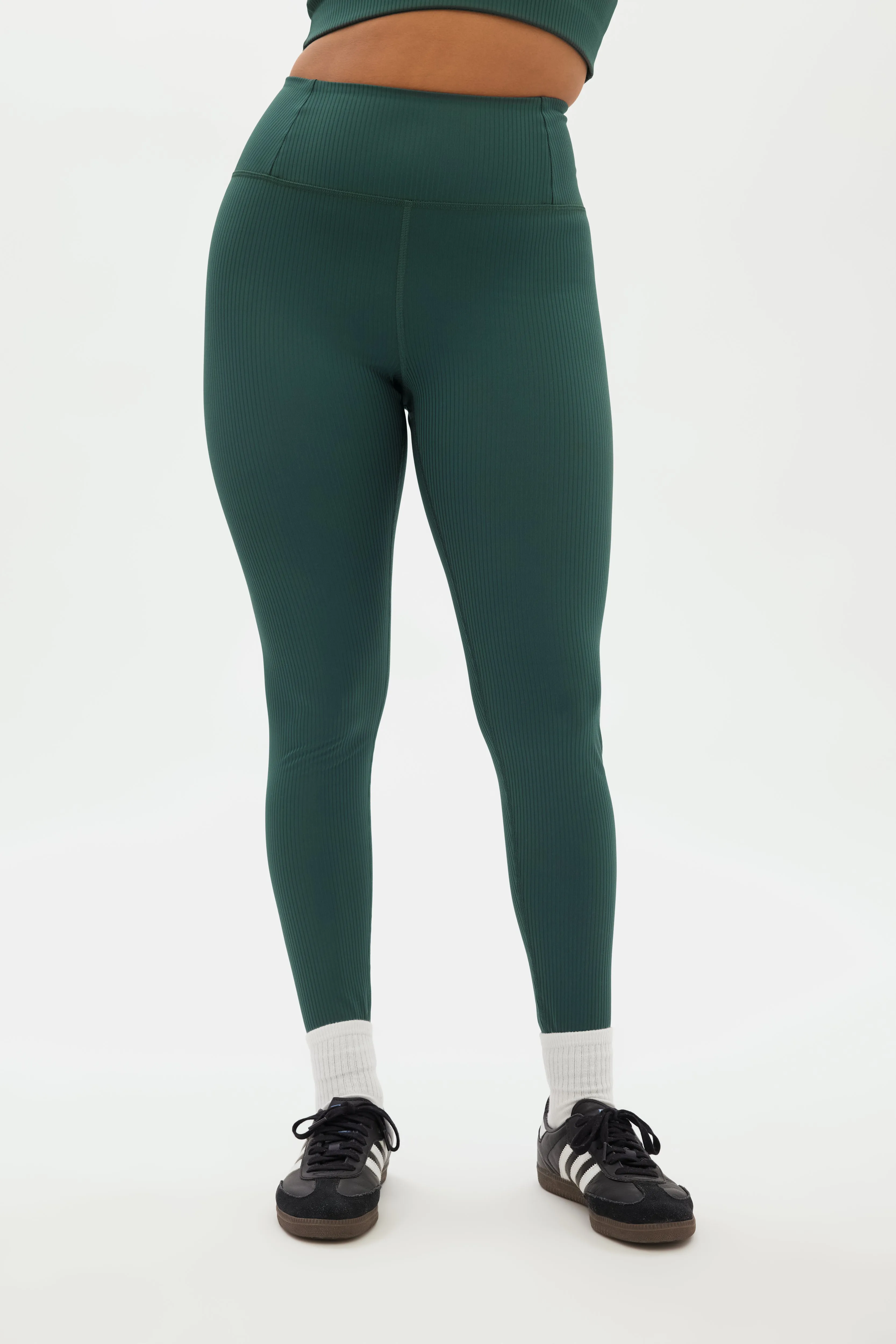 RIB Full-Length High-Rise Legging -Moss