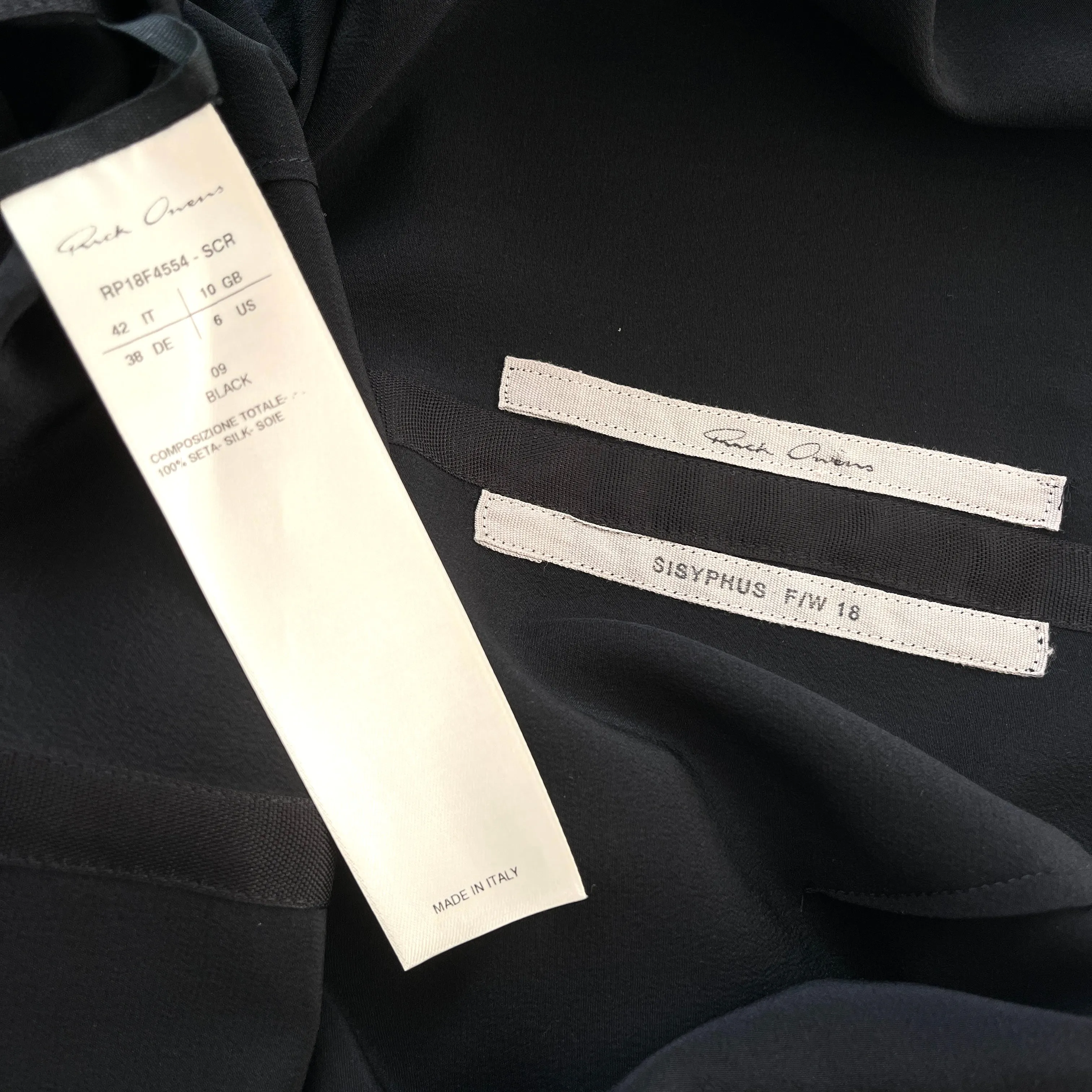 RICK OWENS Sisyphus Wrap Silk Dress