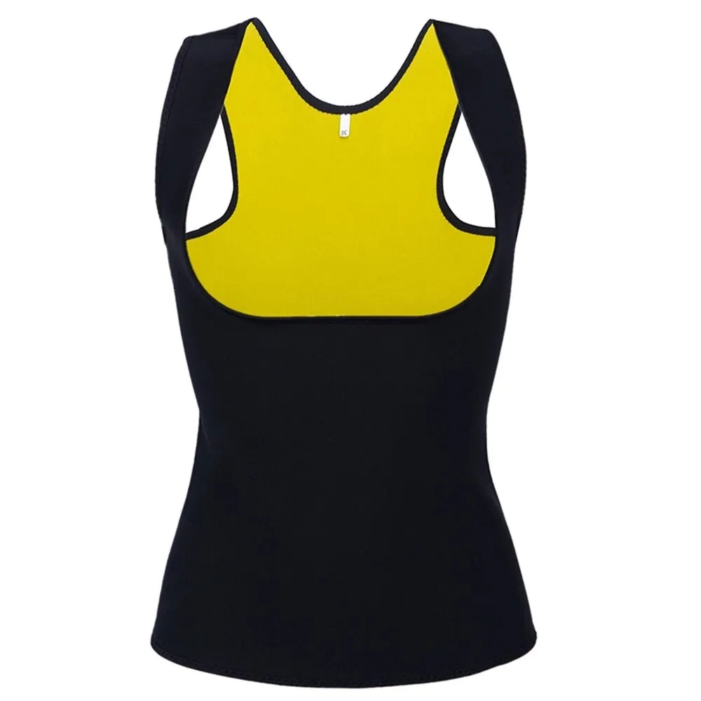 S-5XL Women's Body Shaper Slimming Waist Slim Vest Tummy Fat Burnning Tank Top Neoprene Shapewear for Weight Loss Sweat Workout