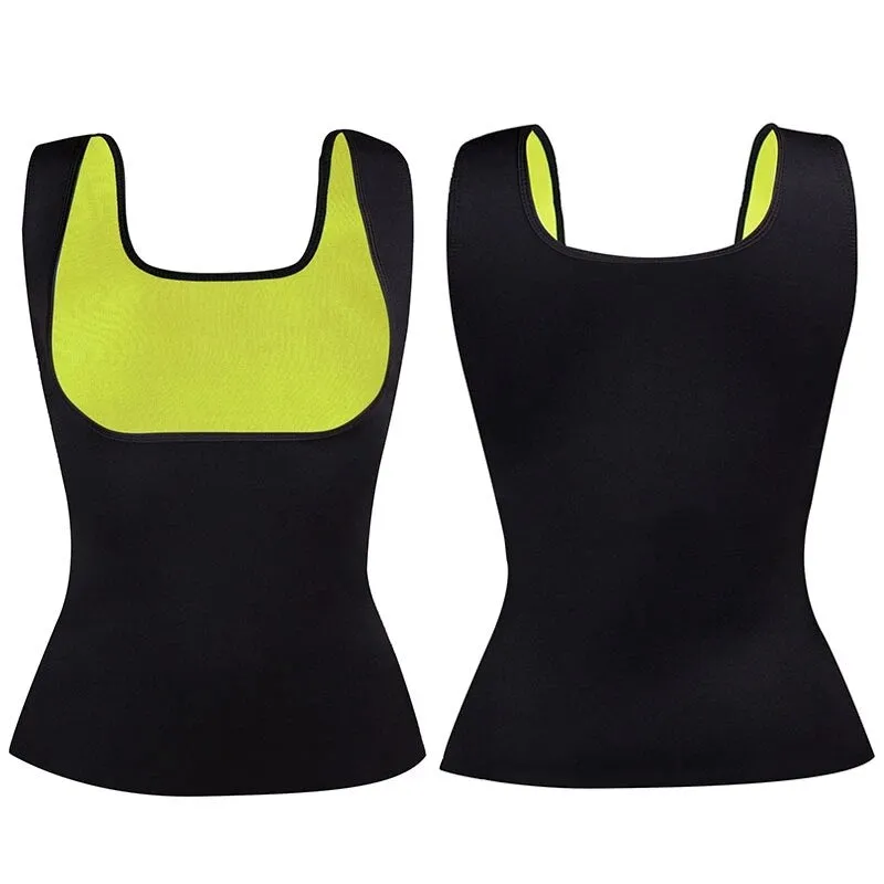 S-5XL Women's Body Shaper Slimming Waist Slim Vest Tummy Fat Burnning Tank Top Neoprene Shapewear for Weight Loss Sweat Workout