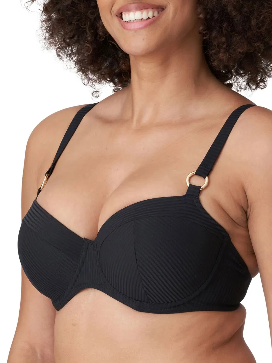 Sahara Balcony Bikini Top - Zwart