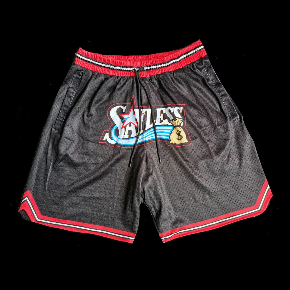 SAYLESS SIXERS PREMIUM BALLER MESH SHORTS (BLACK)