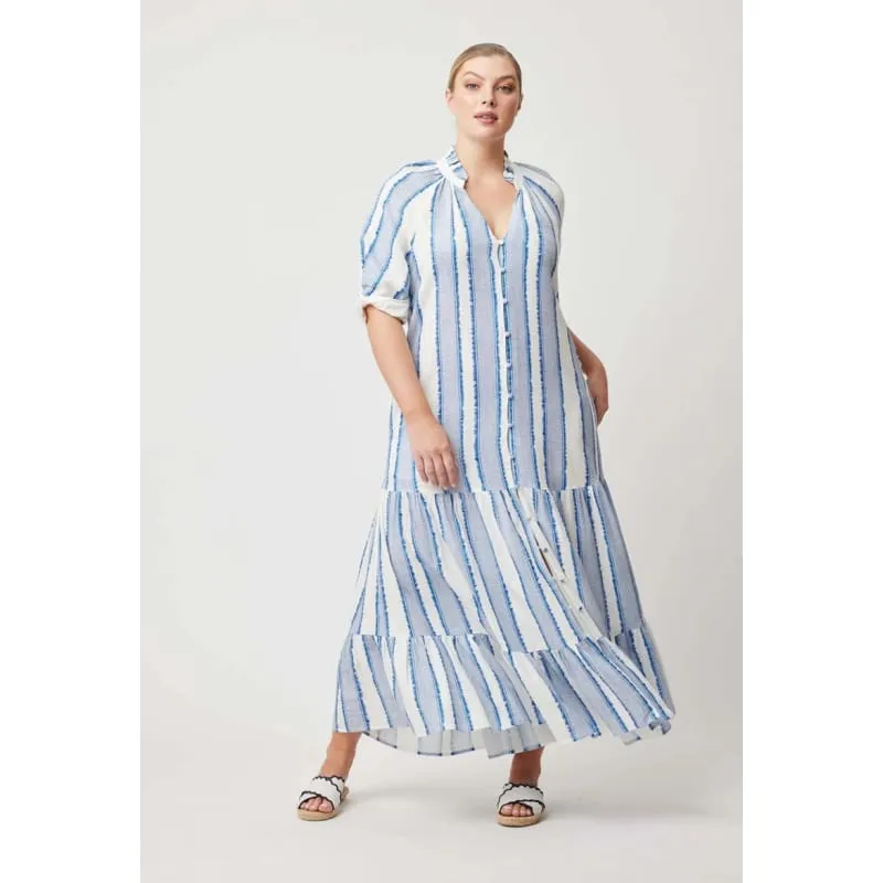 Scala Linen Viscose Maxi Dress | Sorrento Stripe