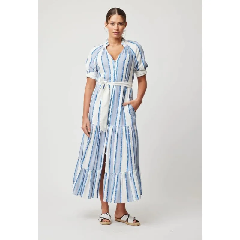 Scala Linen Viscose Maxi Dress | Sorrento Stripe