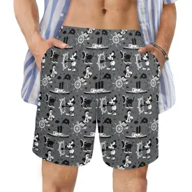 Steamboat Mickey Men's Swim Trunks Swimsuit