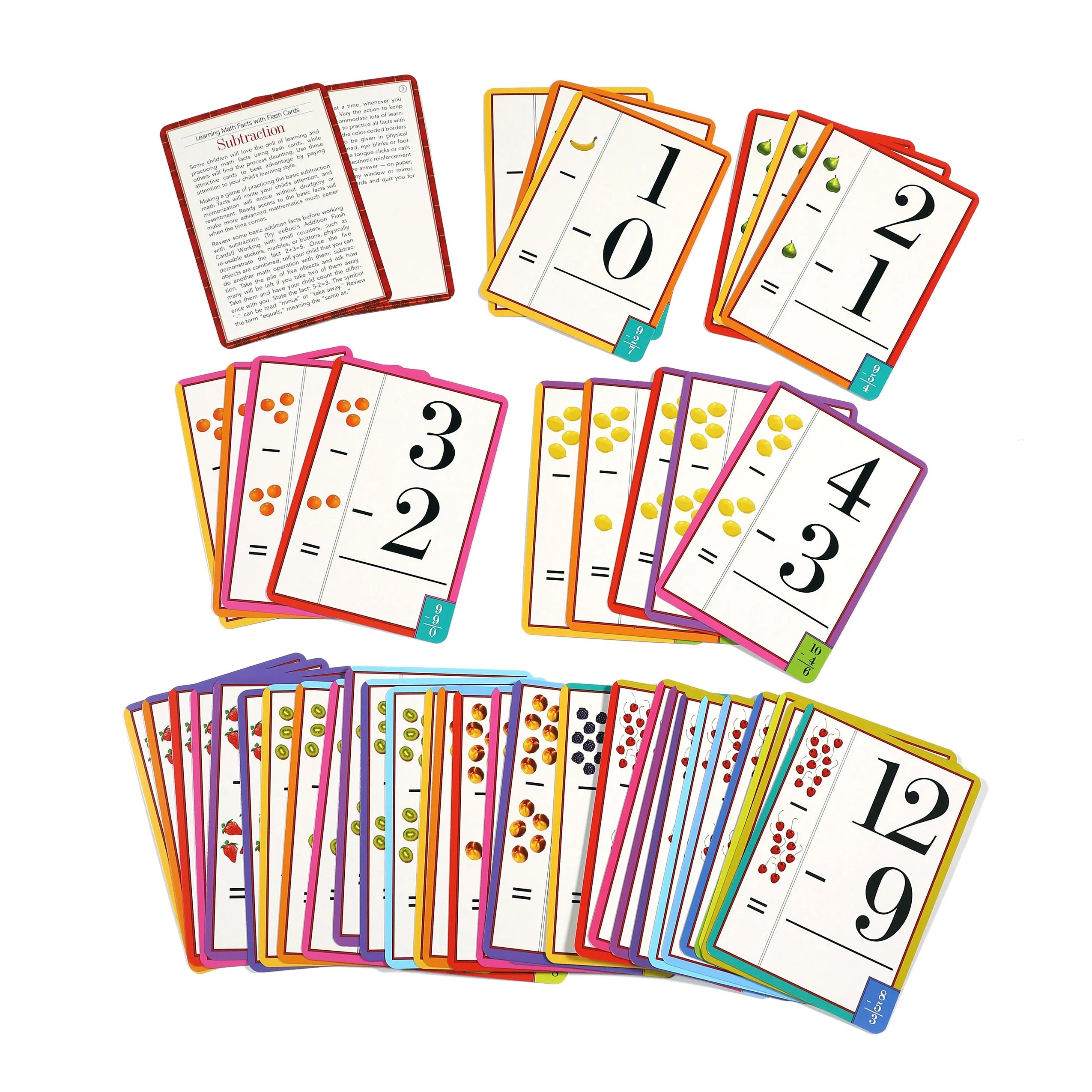 Subtraction Flash Cards