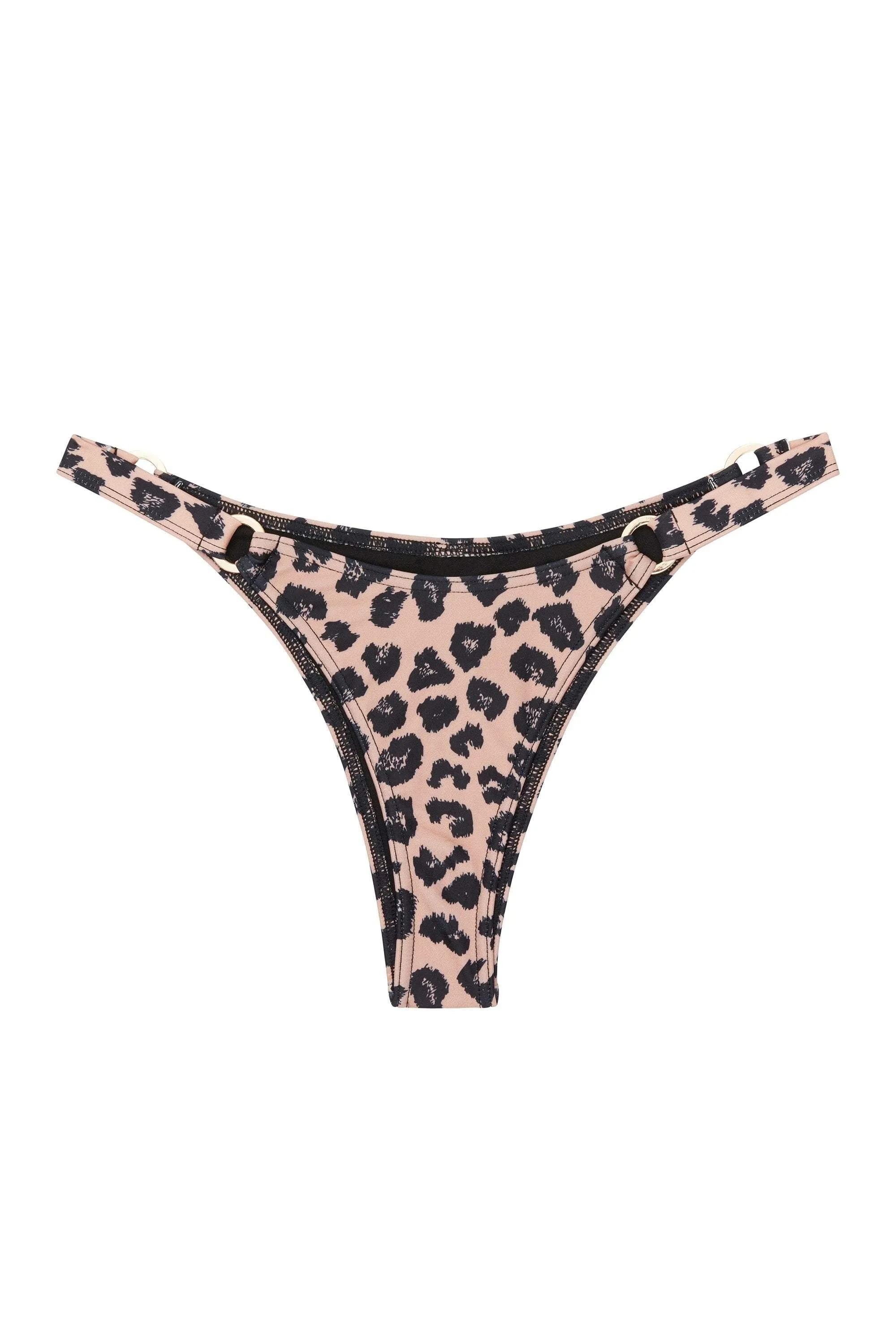 Wolf & Whistle Brown Eco Leopard Brazilian Brief