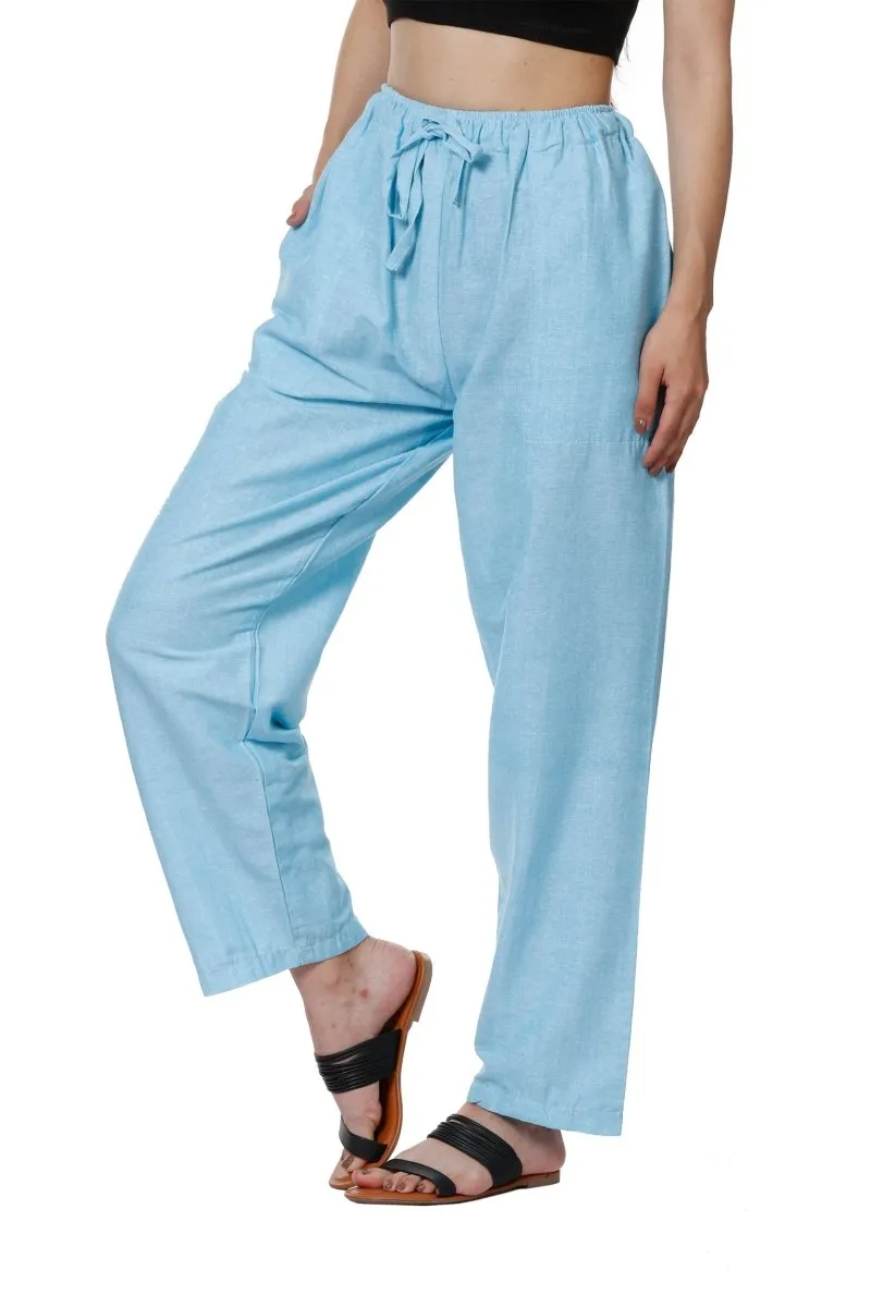 Women's Lounge Pants | Sky Blue | Fits Waist Size 28" to 36"