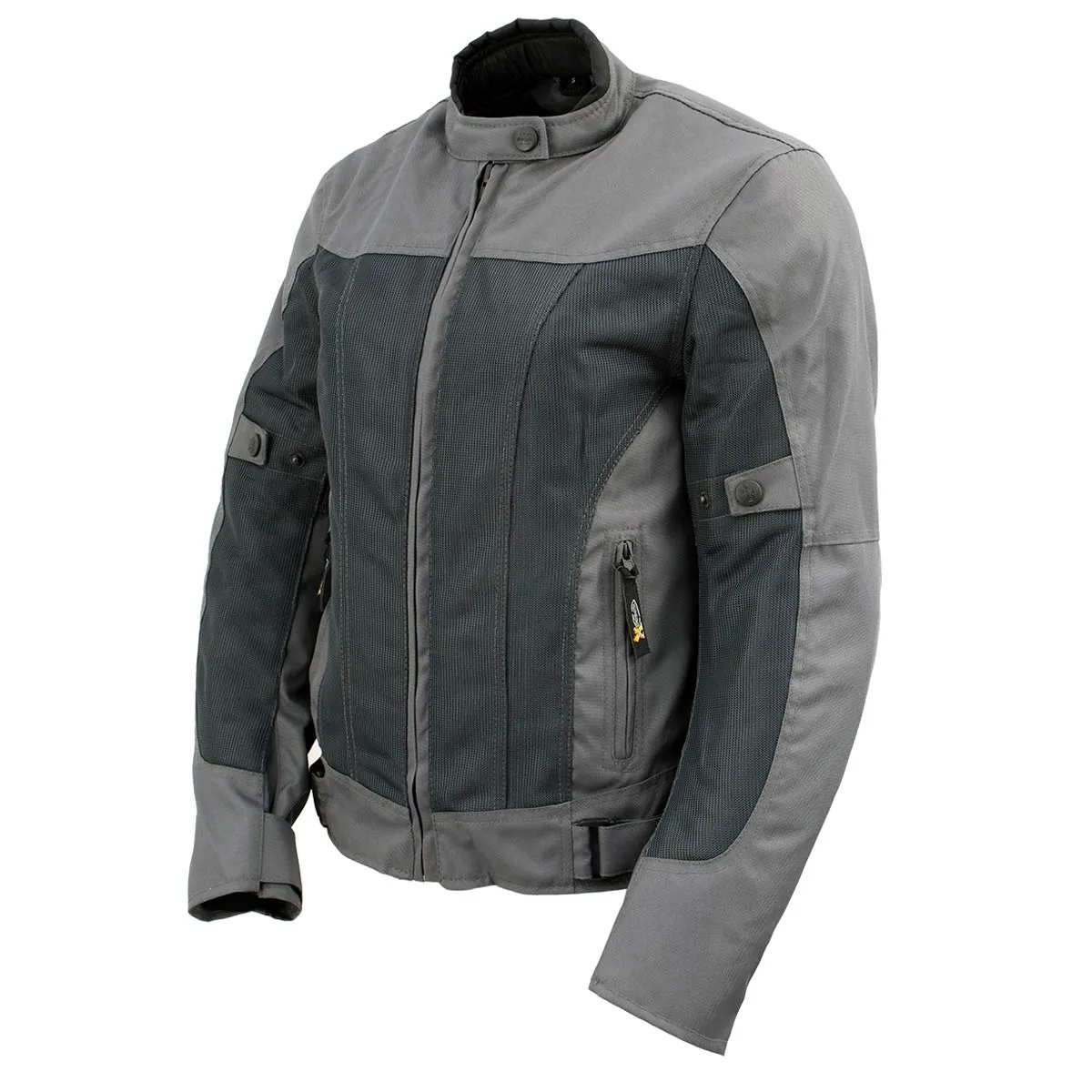 Xelement Women's Shade Grey Textile and Mesh Scooter Motorcycle Biker