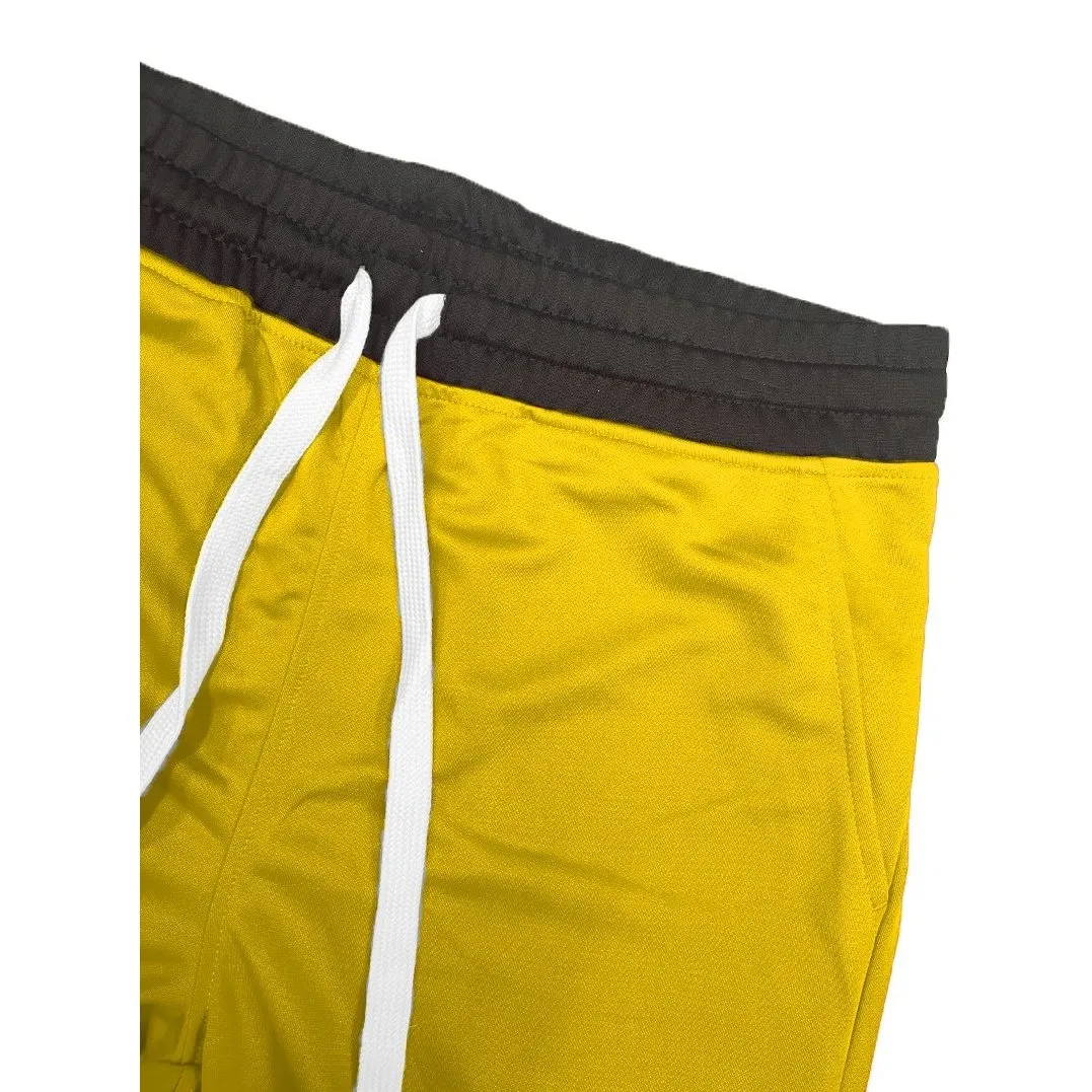 Yellow Striped Basketball Shorts